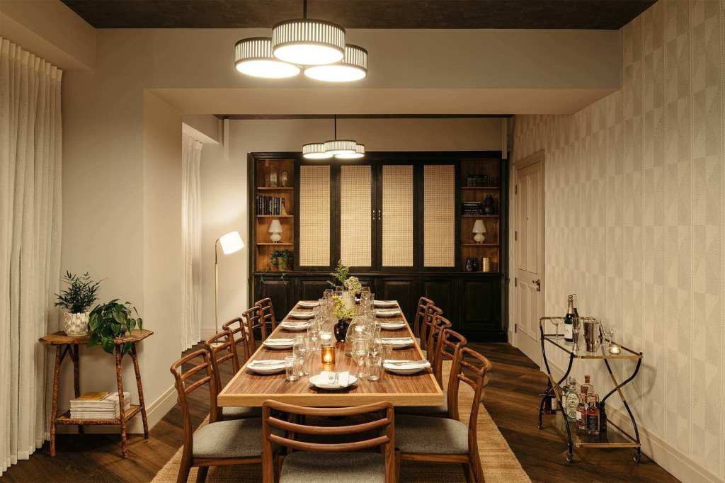 Living Room set up for private dining