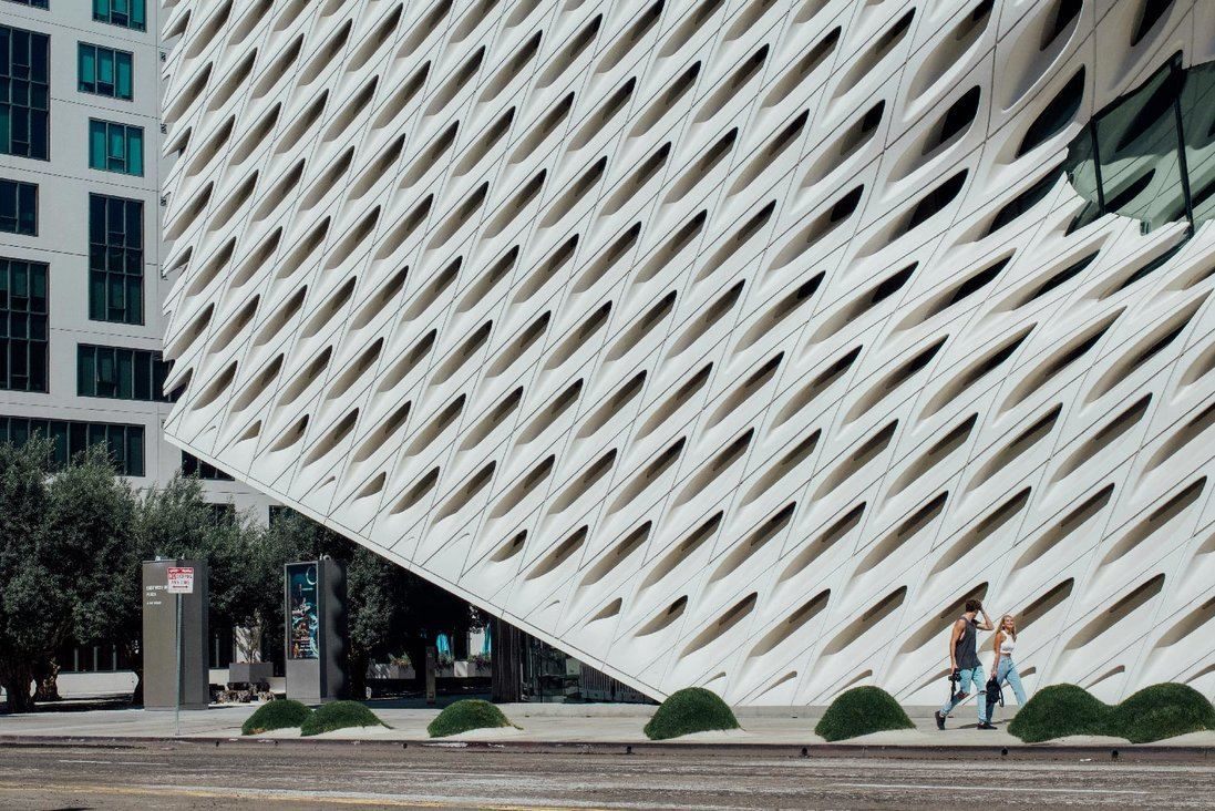 Exterior of The Broad Museum in LA