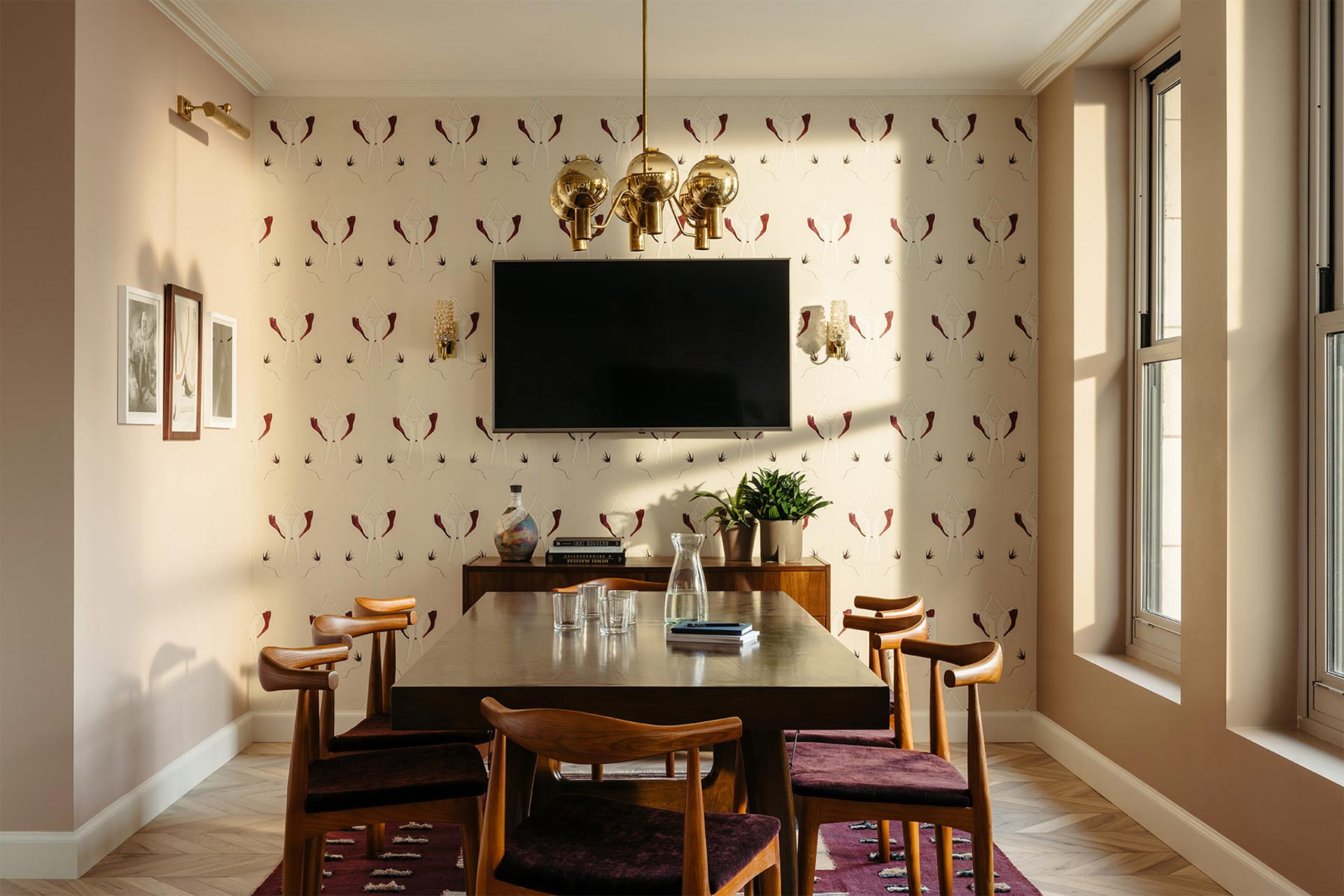 Room available for private dining and celebrations, suitable for 10 people around a table