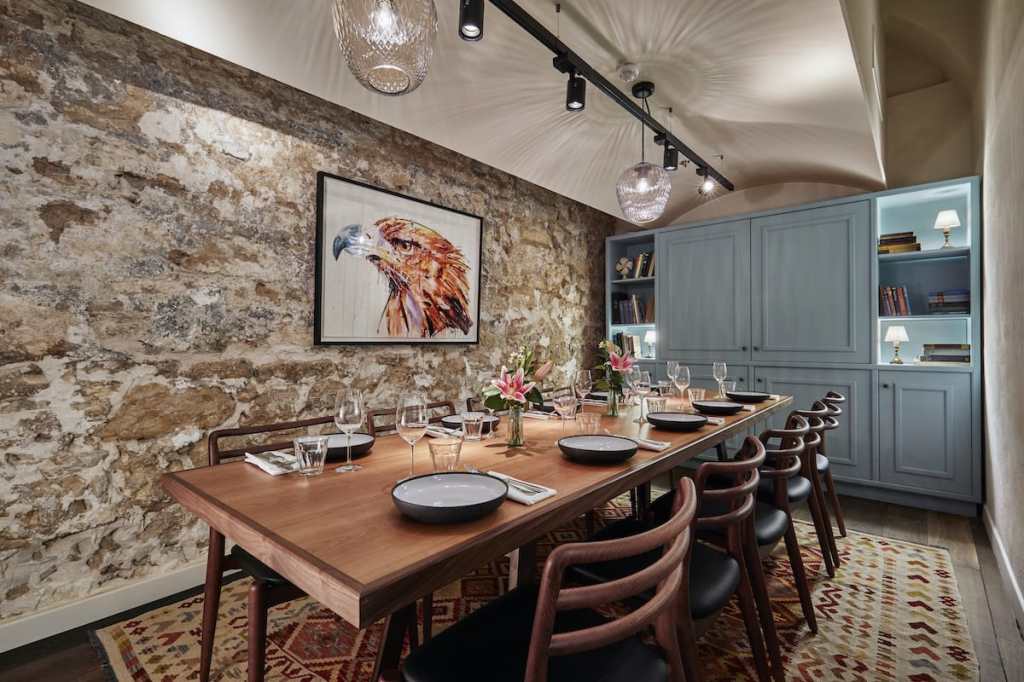 Private dining set up in Le Antre
