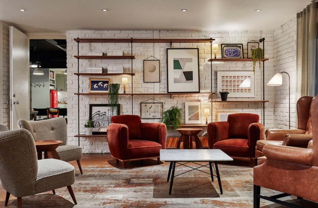 Cosy corner of the Library events space at The Hoxton Shoreditch