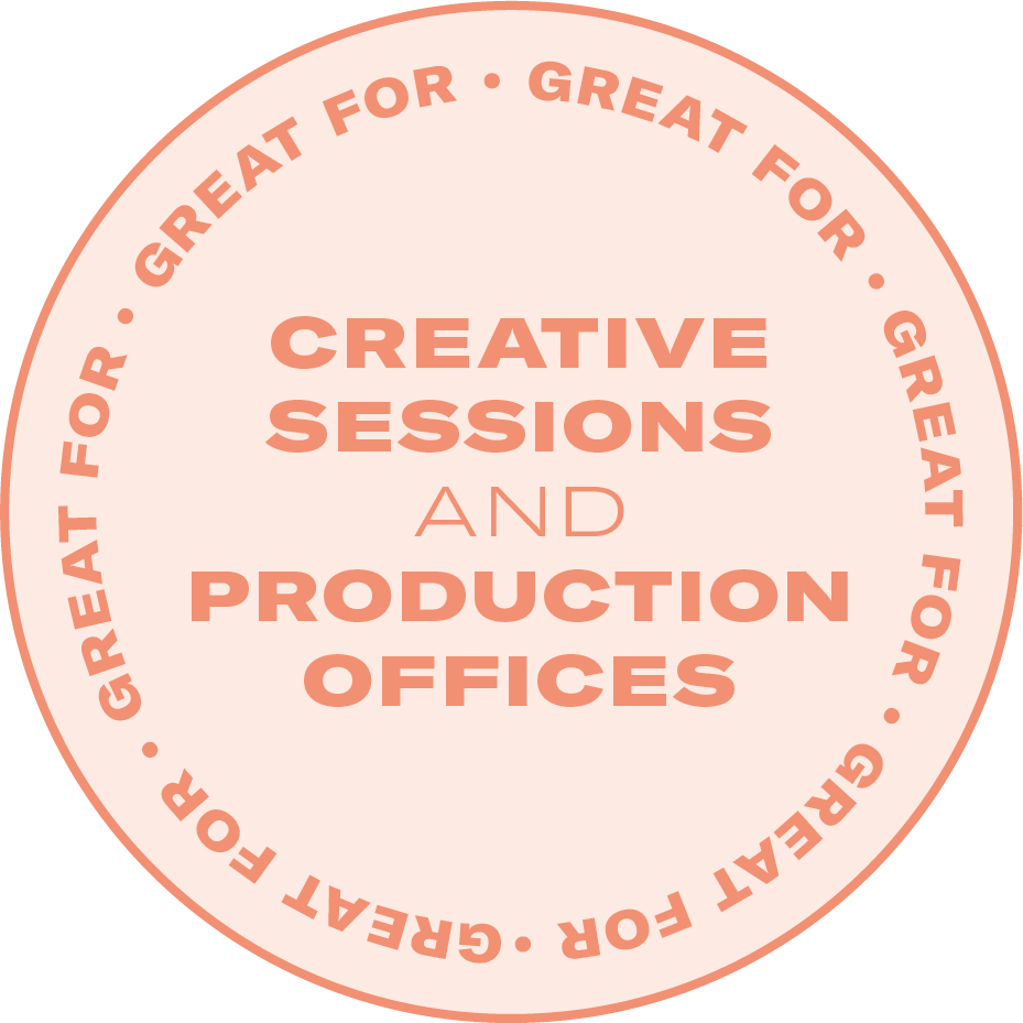 Great For Creative Sessions and Production Offices