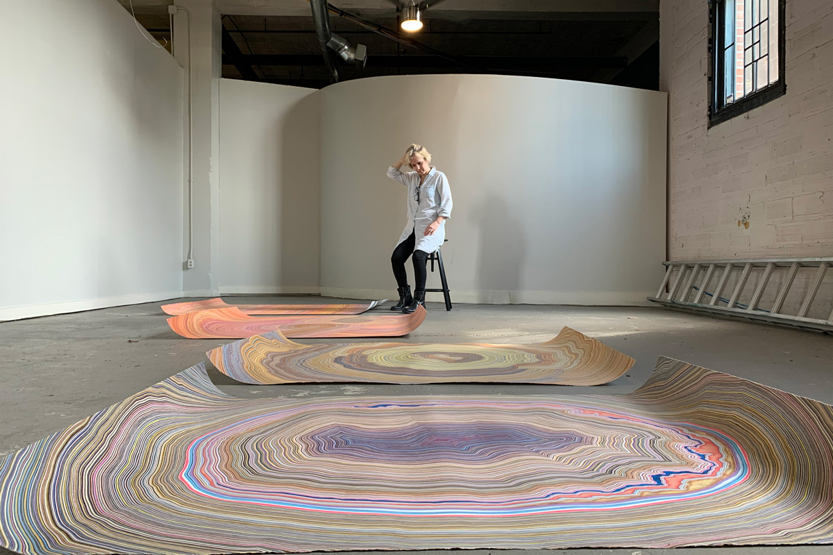 Laura in her studio