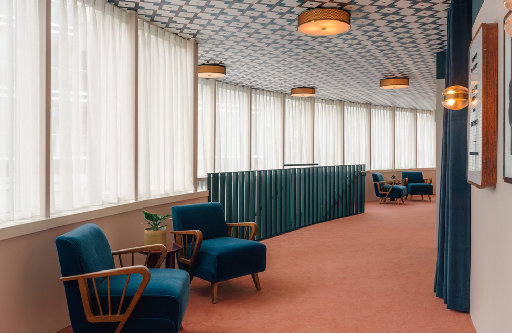 Several seating in the balcony foyer
