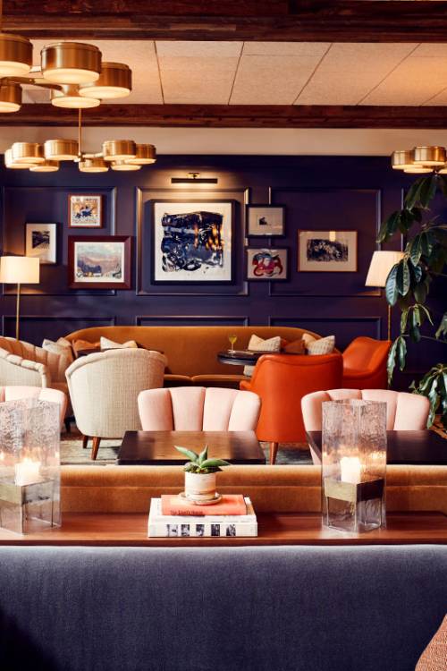 the lovely Rita lobby at The Hoxton Portland.